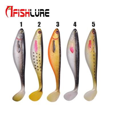 China PVC Fishing Soft Bait 6g Shad Tail 10cm Lure T Lure Bass Lure Artificial Swim Bait for sale