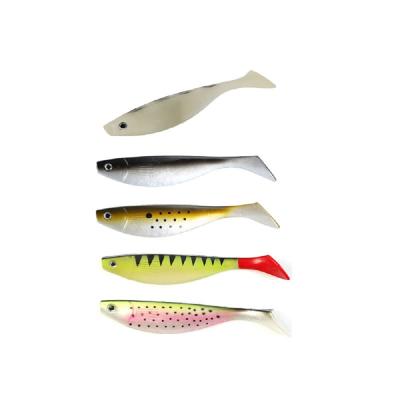 China Large Size 15cm 26g Sea Fishing Artificial Lure Tail Paddle Lure Rubber Soft Lure Design New for sale