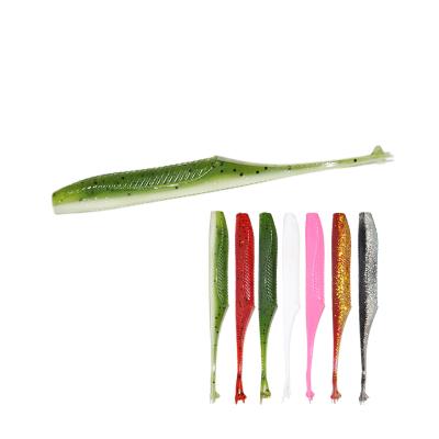 China Soft Bifurcated Soft Tail Lure 125mm/7.8g Soft PVC Factory Materials 4 Bait Lure Soft Plastic Lure Lure for sale