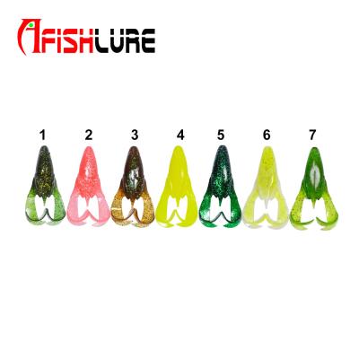 China Custom Artificial PVC Bait Frog Type Fishing Lure 90mm 15.5g 2pcs One Bag Soft Fishing Frog Lure for sale