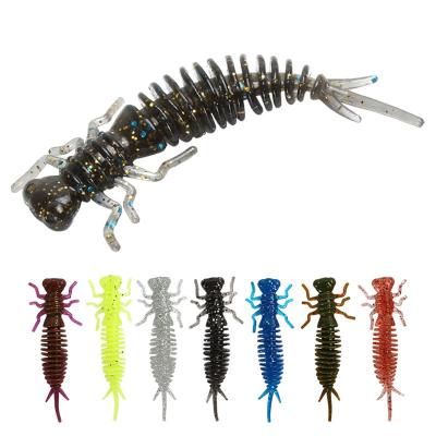 China Soft PVC Insect Lure Worm Baits For Fishing Swimbait Bag Fishing Plastic Worm Lures Trout Lure for sale