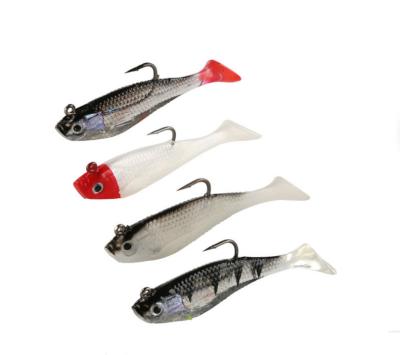 China Hot Sale 80mm Advance 9.5g Soft Head Rubber Fish Artificial Plastic Bait Fishing Lures for sale