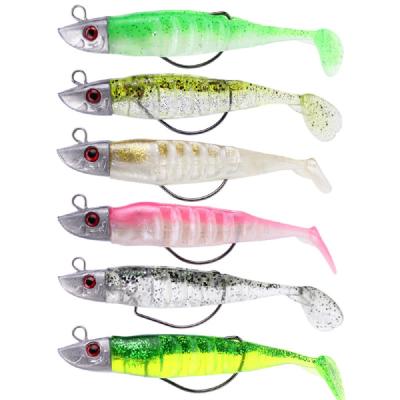 China 15g 25g Lure New Product PVC Lead Hook Soft Lead Hook Soft Fish Type Soft Fish Bait for sale