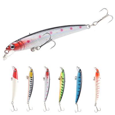 China ABS Metal Fishing Lure 8cm/4.6g Bass Minnow Hard Lure Ice Casting Close To The Ground Long Lure Building for sale