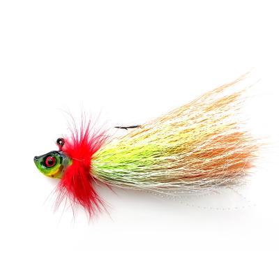 China Steel+Lead+Deer Hair Lead Bucktail Jig Deer Tail Jig Heads 4g 10g Hair Lead Hook Jig Metal Jig Heads for sale