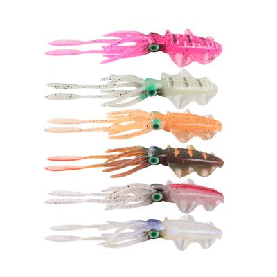 China Soft PVC Fishing Squid Lure 16g 15cm Luminous UV Jigging Fishing Lures For Sea Fishing Wobbler Groundbait for sale