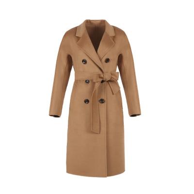 China Anti-wrinkle fashion new wool coat wool handmade cashmere long coated high quality woman luxury clothing plus size double face woolen coat for sale