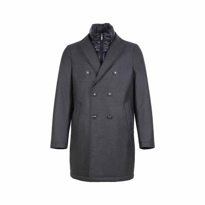 China Custom Made Winter Mens Wool Coat Jacket Anti-Wrinkle Wool Coat Supplier And Manufacturer Mens Gray Double Breasted Parka Mens Wool Coat Stripper Down Coat Mens Down Coat for sale