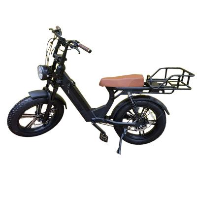 China Wide Tire Black Steel Frame 750W Fat Tire Electric Motorcycle 12 for sale