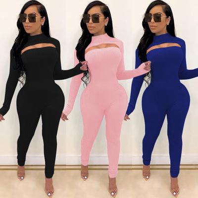 China 2020 High Quality Anti-wrinkle Crop Top Overalls Women Casual Two Piece Set Clothing for sale