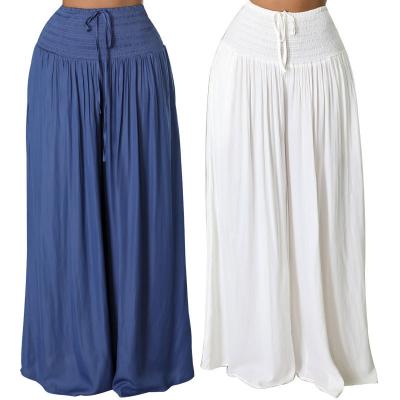 China Fashion Wholesale Anti-pilling Wide Leg Casual Pants For Women Solid Color Women's Wide Leg Pants Loose Loose Pants Women for sale