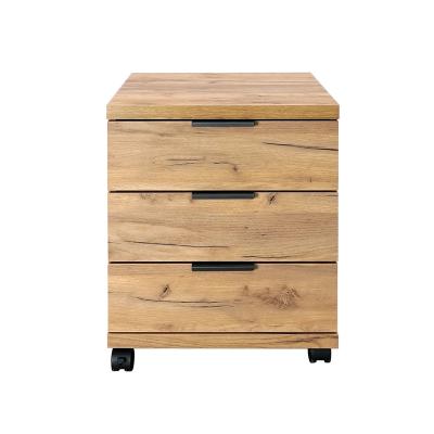 China Packed in cartons with knockdown structure high quality golden oak storage drawers home office mobile drawer unit for sale