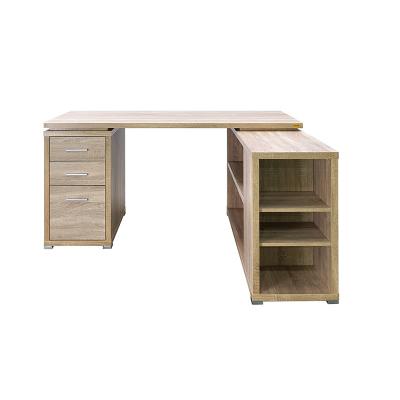 China Packed in cartons with contemporary L-shaped-desk Home Office Computer Oak Knockdown Natura L-Shaped Desk for sale