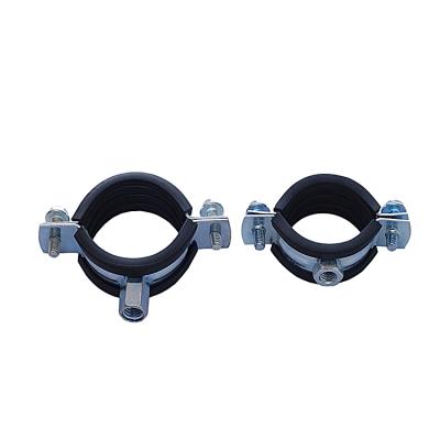 China Heavy Duty Rubber Lined Split Connection EPDM Hanger Pipe Clamps for sale