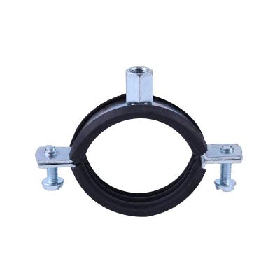 China Connection Galvanized Iron Support Clamp With Rubber For PPR PVC Pipe for sale