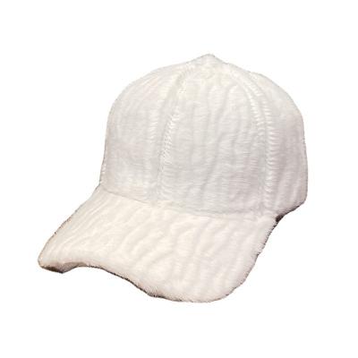 China COMMON Outdoor Simple Blank Sports Hat Fashion Lamb Corduroy Warm Winter Baseball Hat for sale