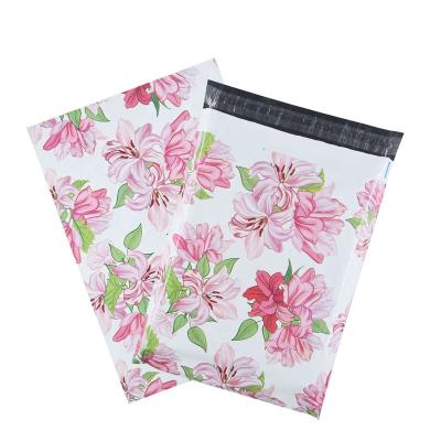 China Mailing Mailer Packaging Flower Printing Poly Mailers Bag Clothing Bundles Shipping Mailing Bags For Clothing Packaging for sale