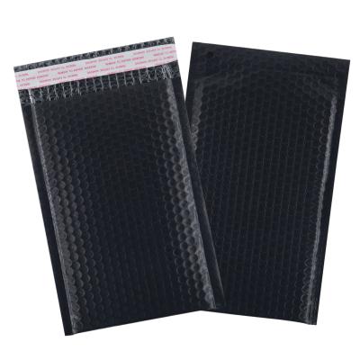 China Poly Bubble Cosmetic Black Mailers Padded Cosmetic Envelope Mailing Bag Eyelashes Eyeshadow Lip 6 x 9 inches Matte Black 17*23+4cm for sale