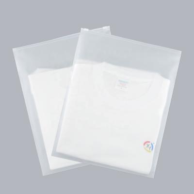 China Eco-friend custom printed apparel packaging clear frosted zip lock zipper plastic bag bags shipping packages for sale