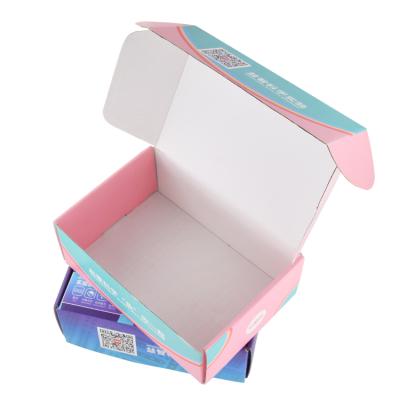 China Recyclable Eco Friendly Custom Kraft Paper Corrugated Mailer Cardboard Cosmetic Packaging Box Printing for sale