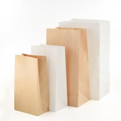 China Recycled brown cheap fruit and vegetables kraft paper craft paper bags printing materials logo custom moq for sale