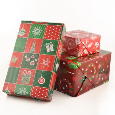 China Amazon Hot Selling Biodegradable Merry Christmas Waterproof Wrapping Rolls Custom Gift Wrapping Paper Rolls Wrapping Manufacturers for sale