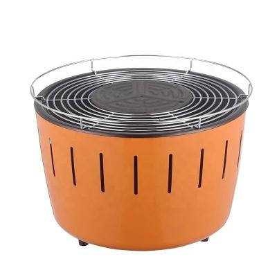 China Sunjas Easily Assembled Charcoal BBQ Grill With Lid Kettle Barbecue Mini Picnic Grill Small Grill Enamelled Camping For Smokeless Grill for sale