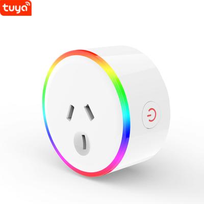 China Tuya universal alexa switch 15 amp outlet wifi RGB power outlet monitoring residential / multi-purpose smart air conditioner socket for sale