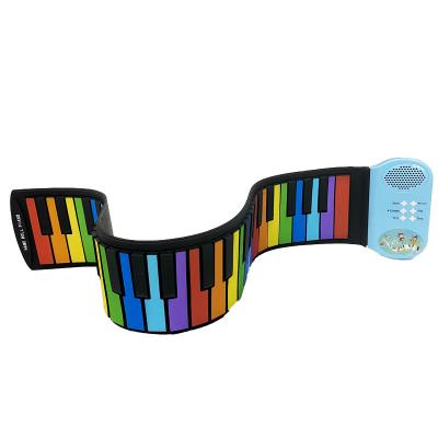 China Amazon Electronic Hot Selling Roll Up Piano 49 Keys Educational Toy Keyboard Piano For Musical Study for sale