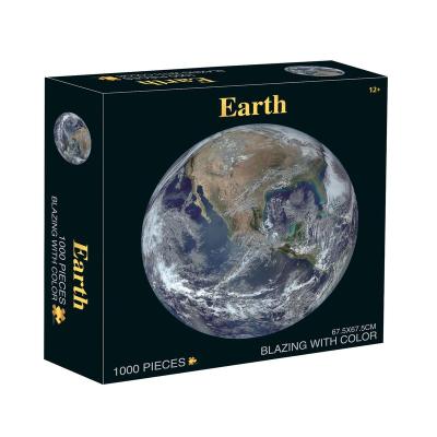 China Cartoon Toy Amazon Hot Selling 1000 Pieces Moon Earth Customized Planet Puzzles for sale