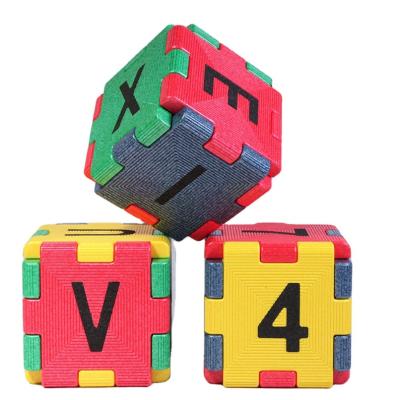 China Kids Fun Digital Material Customized Puzzle Mat Blocks Bricks Indoor Activity Eco-friendly Foam Blocks For Kids for sale