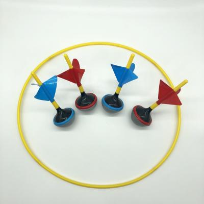 China Eco-friendly Family Garden Game Toy 2 Target Ring 4 Lawn Darts Games Material Custom Sets for sale