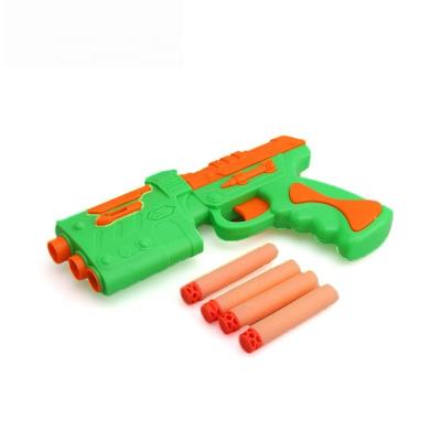 China Funny Snap Button Pneumatic Blast Gun EVA Foam Ball Toy Battle Shooter Toy Soft Ball Gun Toy for sale