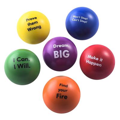 China Squeezable Wholesale Cheap Custom Printed Logo Foam Ball High Quality Round Anti Stress Ball For Promotion for sale