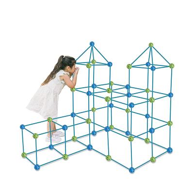 China Eco-friendly construction toy ODM/OEM fort kit DIY educational crazy building castles construction fort for kids for sale