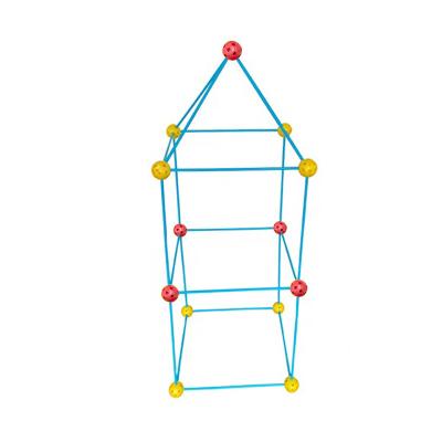 China Ball:PE Stick:ABS Crazy Fort Toys Theater House Kids Fort Educational Fort Kit Hot Selling Educational Building for sale