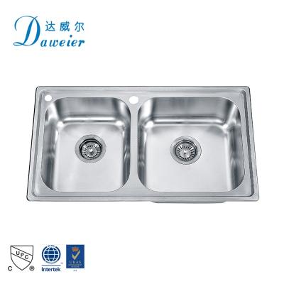 중국 Without Sink Faucet China Supply 766x436MM 304 Stainless Deep Under Kitchen Sink 판매용