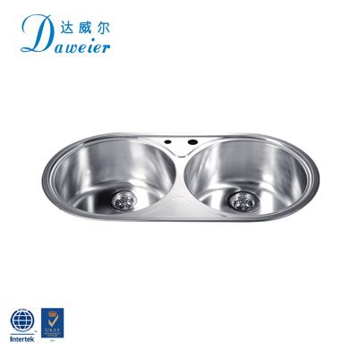 Κίνα Without Pressed Single Faucet Double Sink Single Operation Rectangular Shaped Kitchen Sink προς πώληση