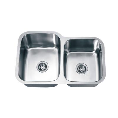 Cina Without Faucet Hot Sell Modern American Canadian Standard Sinks Double Bowl Kitchen Sinks in vendita