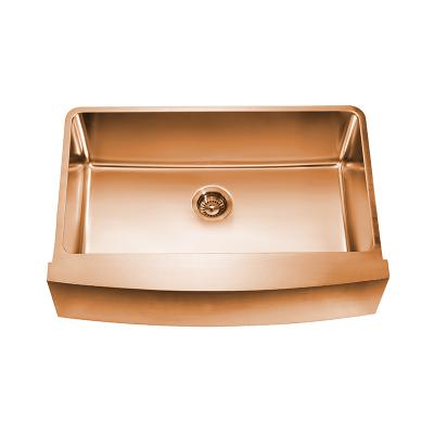 China Without Faucet Chinese Supplier Polished Satin Rose Gold Sink Single Bowl 16 Gauge Kitchen Sink Te koop