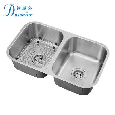 China With Faucet Fruit Food Grade Modern Stainless Steel Double Sanitary Sink For Kitchen Te koop