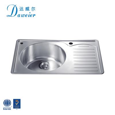 中国 Home Used Single Bowl Without Faucet Drainer Sink Top Mounted Small Sink For Kitchen 販売のため