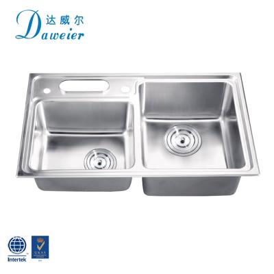 China Without Double Bowl Faucet Stainless Steel Commercial Kitchen Sink Pressed Kitchen Sink Te koop