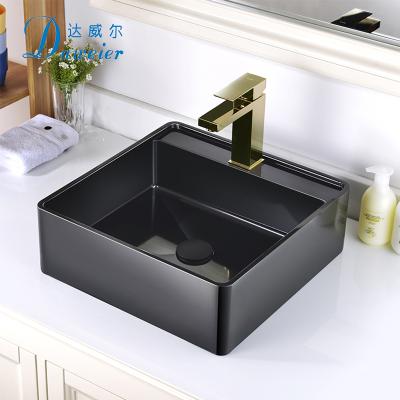 China New Products Wash Basin New Products Black Hand Wash Basin Easy Clean Single Shower Bathroom Sink en venta