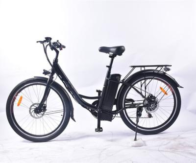 China Mountain City 26 spoke alloy steel frame 7 speed steel double wall derailleur electric bike e bike for sale