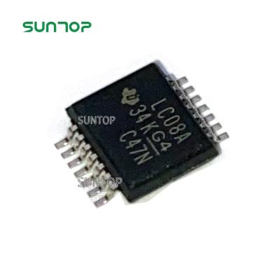 China New and original sn74lvc08adbr IC silk screen lc08a ssop-14 inverter standard logic chip for sale