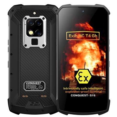 China Dual SIM Card Conquest S16 IP68 Mobile Phone Explosion Proof Smart Phone Walkie Talkie Rugged Atex Mobile Phone for sale