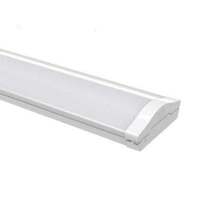 China Modern High Lumen Dimmable School Desk Fixture Indoor 4ft Streamline Lamp 25w 50w Led Linear Tube Batten Light for sale