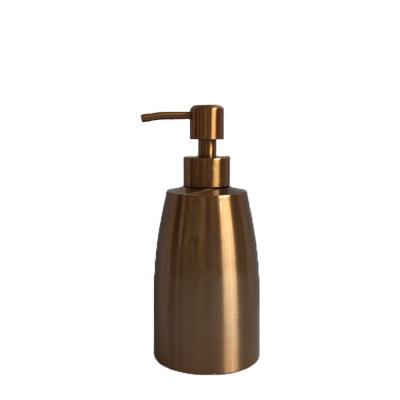 China Modern Rose Gold Finish Stainless Steel Sink Soap Dispenser For Kitchen 400ml for sale