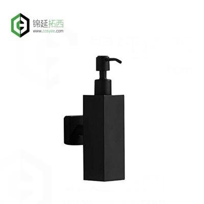 China Wall Mounted Stainless Steel Soap Dispenser Stainless Steel Liquid Soap Black Painting Dispenser for sale